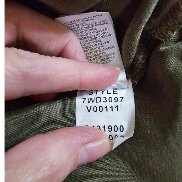 Lucky Brand Olive Sleeveless Cinched Waist Gorpcore Utility Vest Sz S - Picture 10 of 10